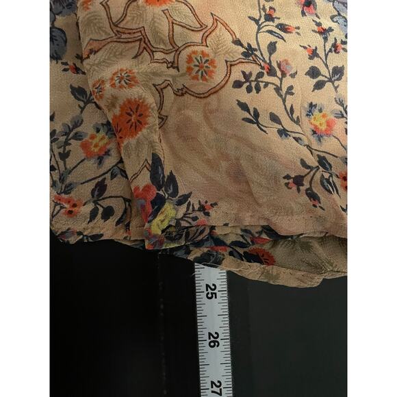 Anthropologie Staring at Stars Womens Jumpsuit Sz 6 Floral Viscose Wide Leg Boho - Picture 7 of 8